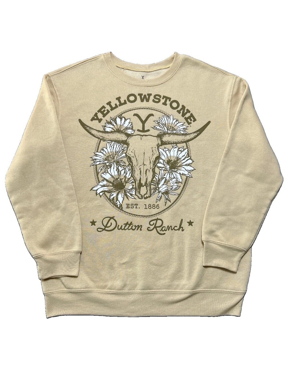 Yellowstone Dutton Ranch Sweatshirt Women's M Western Graphic Fleece Crewneck
